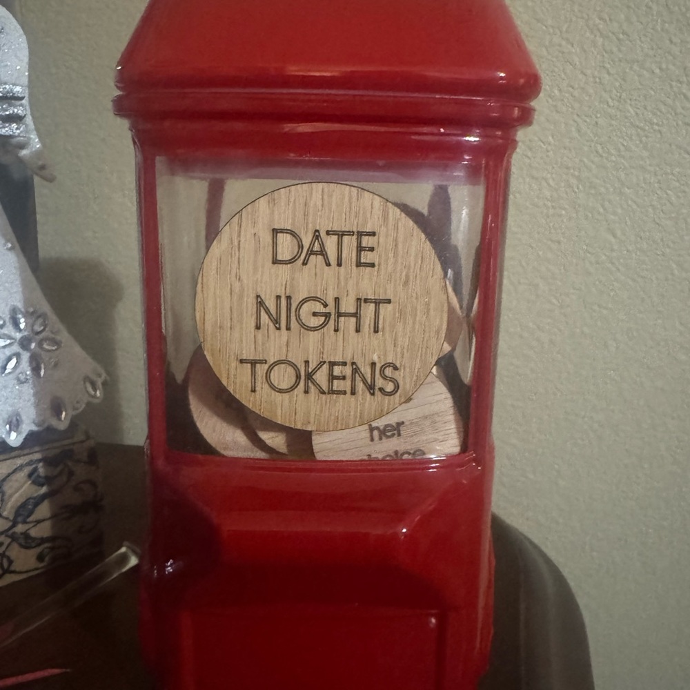 Red Date Night Token Holder